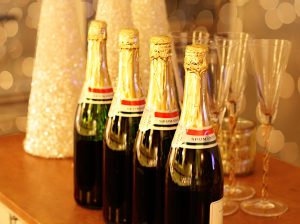 Image of champagne bottles